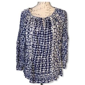 Lucky Brand Navy Print Top